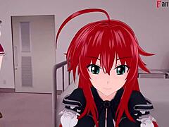 Rias Gremory在HS DxD NTR狂热幻想中渴望大屌