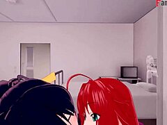 Rias Gremory在HS DxD NTR狂热幻想中渴望大屌