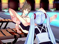 sagiri sakurai chitose kisaragi ruri hoshino in intense lesbian play 😍