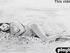 Perfect small tits MILF Anetta Keys strips hot outdoors for steamy posing.