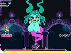 flip witch pixel hentai game ep 13 monster cock titjob and facial cumshot