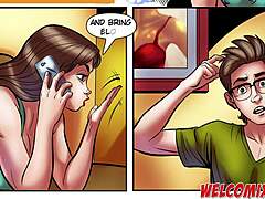 Two hot milfs swap nerd stallion for crazy bed action