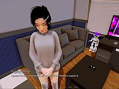 Harem Hotel 419: Cute Anime Girl in Sexy Outfit Teases