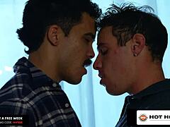 Super Hot Hunk Gets Fucked Hard by Cute Jock with Ass Licking