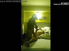 Enjoying a pleasant time with the hostess.