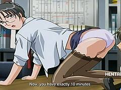 弱小男被熟女婚外情动漫场景中的骚穴彻底征服