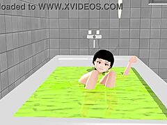 Koko A浴室里脱光光