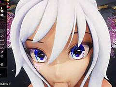Pov Blow Job From Hentai Vtuber Elfie Love In 3D Vrchat Mmd
