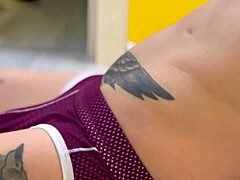 Twink's naked workout catches stepfather's attention