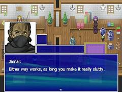 Jamal plays game with big black cock scene