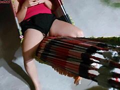 Mother-in-law distracted pussy out of shorts 😳