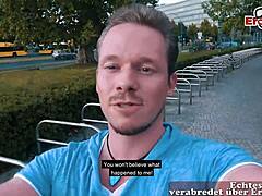 German Guy Meets Brunette Spanish Teen Pornstar for Public Action