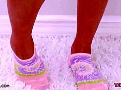 stunning blonde teen swallows it all