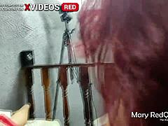 Wife surprises husband with christmas threesome featuring mary redqueen