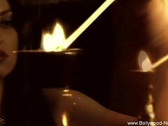 She dances gracefully showing off her body.