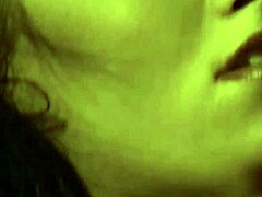 She dances gracefully showing off her body.