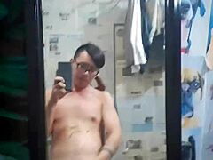 Vietnamese Gay Top Shows Off His Tattooed Big Cock