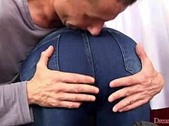 Blonde Trans Carol Penelope Gets Butt Fucked with Creampie