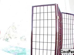 I’m Overwhelmed Watching Brunette Dava Dominate Abigail Mac in Bed.