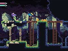 Hot goblin girl model takes pornstar path in Flip Witch Pixel Hentai Game Ep 7