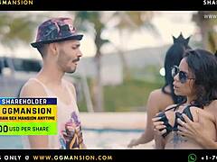 I fucked brunette an blonde with dildo. Lesbian.