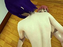 konan gets double penetration in threesome doggystyle pov