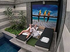 I called the teen cleaning lady to my private suite, and she gave an amazing blowjob until i came in her mouth 😏