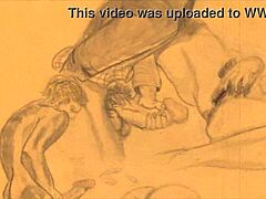 These vintage erotic drawings are amazing. Retro anime hentai.