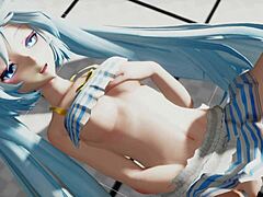 Miku Feels Wet Teasing In Pool Photoshoot With Fingering And Masturbation