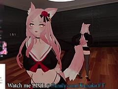 猫娘 VTuber Kanako 为粉丝呻吟喷水