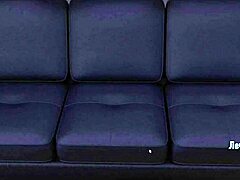 Cute roommate in 3some gameplay