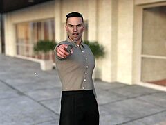 Cute roommate in 3some gameplay