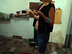 Big Tits Cook Stella Still In Red Kitchen Show