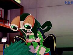 Tsuyu Asui And Mt Lady Fuck Izuku Midoriya In Intense Hentai Sex Scene?