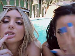 Kiki And Kayleys Lesbian Cunilingus Ass Worship Pool Day!