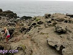 lesbian masseuse gives oral in a threesome.