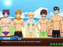 game friends camp episode 13 - natsumi fucking kentaro with big cock in anime style