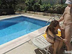 fucking outside and cum in her ass