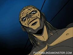 This bound hentai slut takes a hardcore pounding from a monster