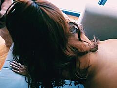 indian couple fucks passionately, she swallows on big ass