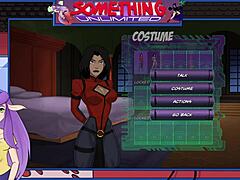 Teen dances with big ass in hentai game. 😊