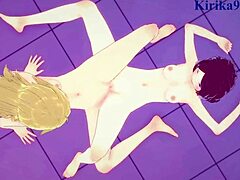 rin toyama and ko yagami engage in intense lesbian play with futanari sex, big tits creampie in 3d anime hentai