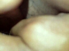 Damn Hot! Rubbing My Clit on Her Creamy Ebony Hole!