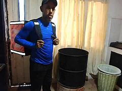 Delivery guy fucks bbw doggystyle.