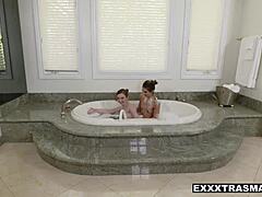 hey, wanna see petite gracie green and tara ashley take on a huge cock in a wild 3some?