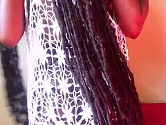 18 year ebony got fucked hard in her stalkings, oops