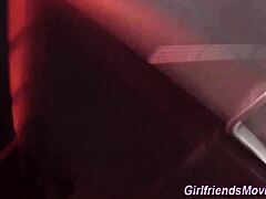 Busty teen POV licking big tits in lesbian action