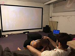 Stepsiblings fuck during disney movie and call it family bonding