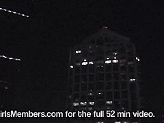 Hot blonde strips naked outdoors in Ybor City.