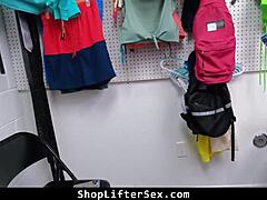 shoplifting teen 18+ accepts officers offer and starts playing with his dick, then rides roughly while punished at work??